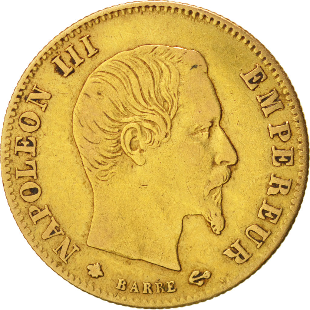 Second Empire, 5 Francs Napoléon III, grand module, 1860 Strasbourg, KM 787.2