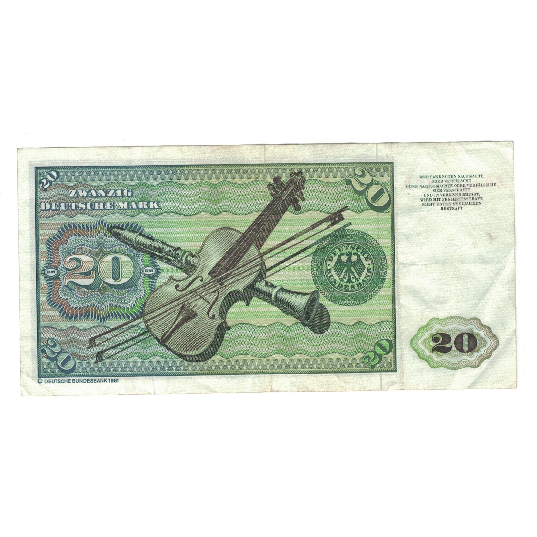 Banknote, GERMANY - FEDERAL REPUBLIC, 20 Deutsche Mark, 1980, 1980-01-02