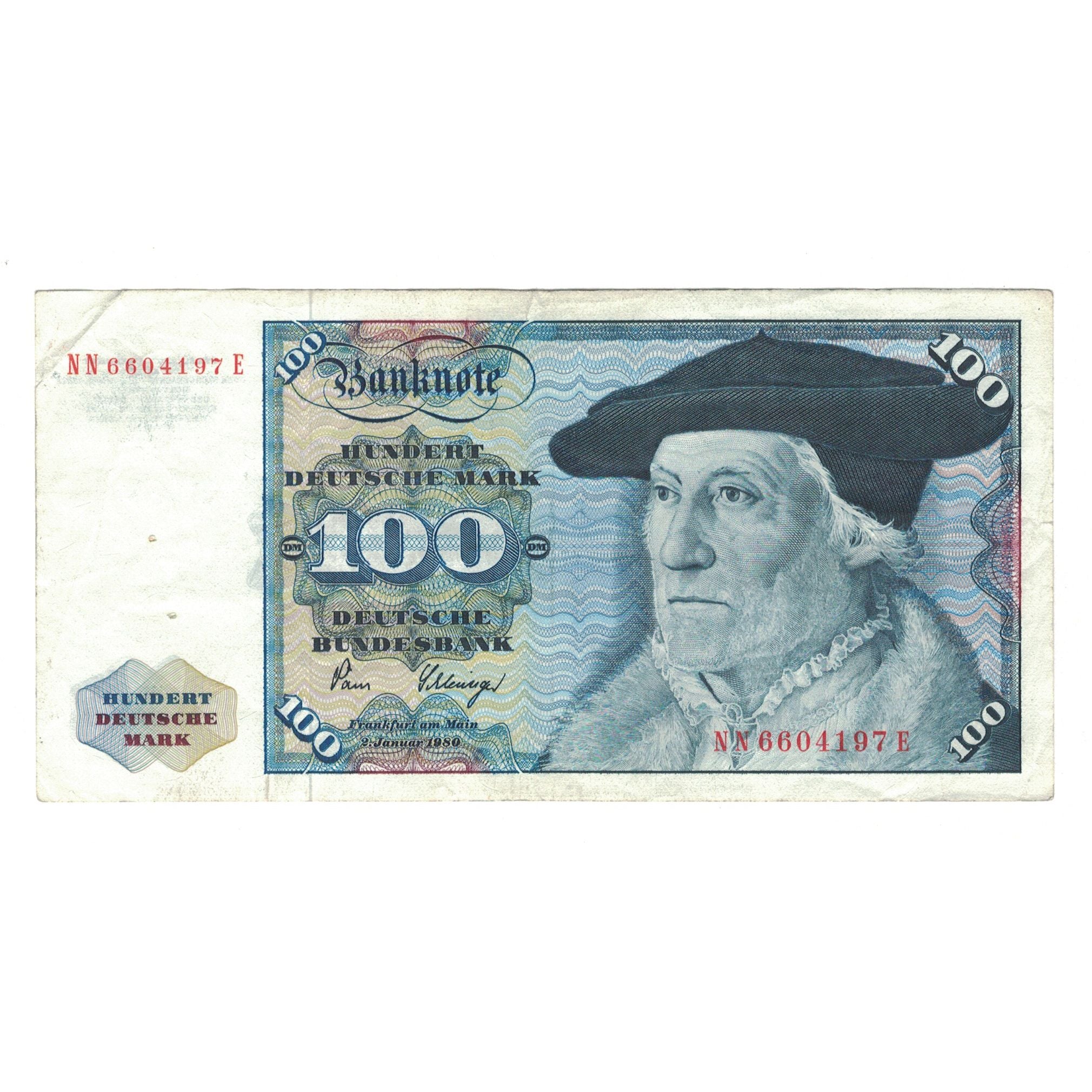 Banconote, GERMANIA - REPUBBLICA FEDERALE, 100 Deutsche Mark, 1980, 1980-01-02