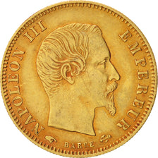 FRANCE, Napoléon III, 5 Francs, 1858, Paris, KM #787.1, EF(40-45), Gold, 16.7, G