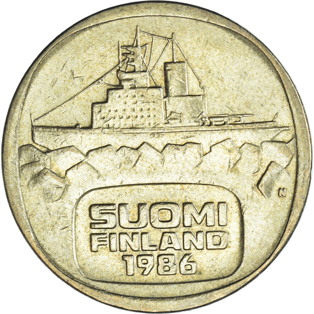 Moneta, Finlandia, 5 Markkaa, 1986