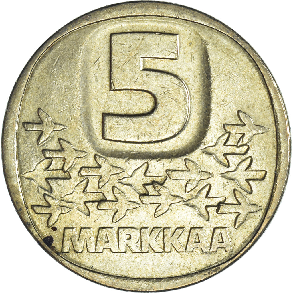 Moneta, Finlandia, 5 Markkaa, 1986