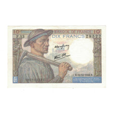 France, 10 Francs, Mineur, 1942, F.13, UNC(63), Fayette:8.4, KM:99d