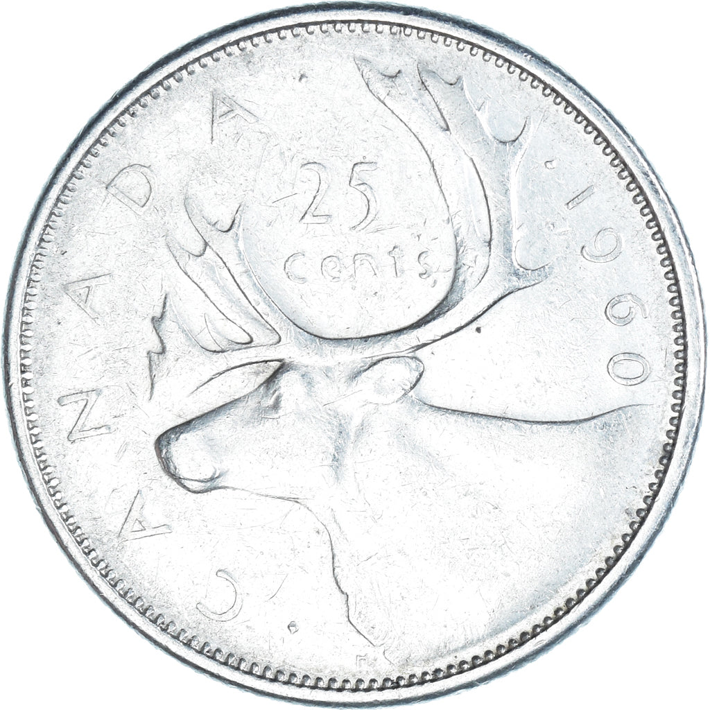 Moneta, Canada, 25 Cents, 1960