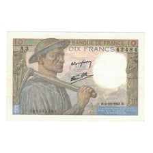 France, 10 Francs, Mineur, 1941, A.3 42484, TTB+, Fayette:8.2, KM:99b