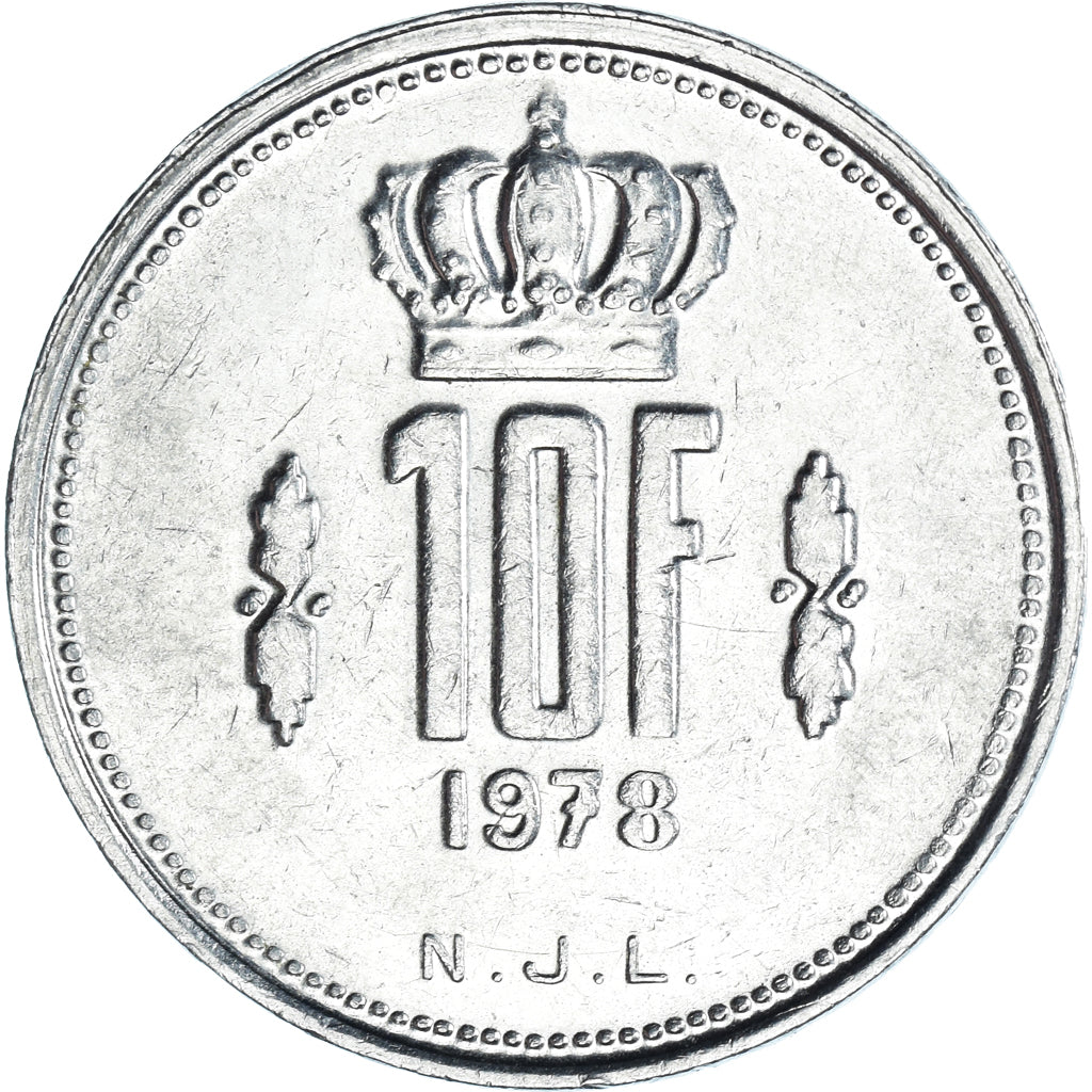 Moneda, Luxemburgo, 10 Francs, 1978