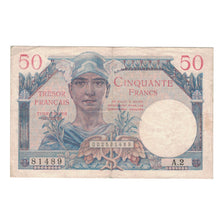France, 50 Francs, 1947 French Treasury, 1947, A.2 81489, EF(40-45)