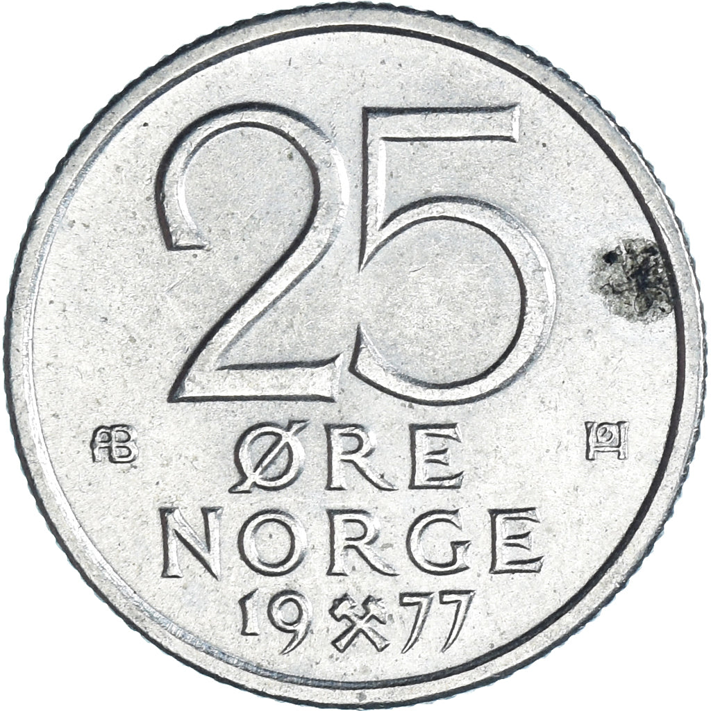Moneta, Norwegia, 25 Öre, 1977