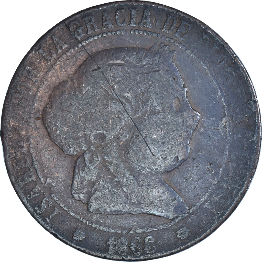 Monnaie, Espagne, 5 Centimos, 1868