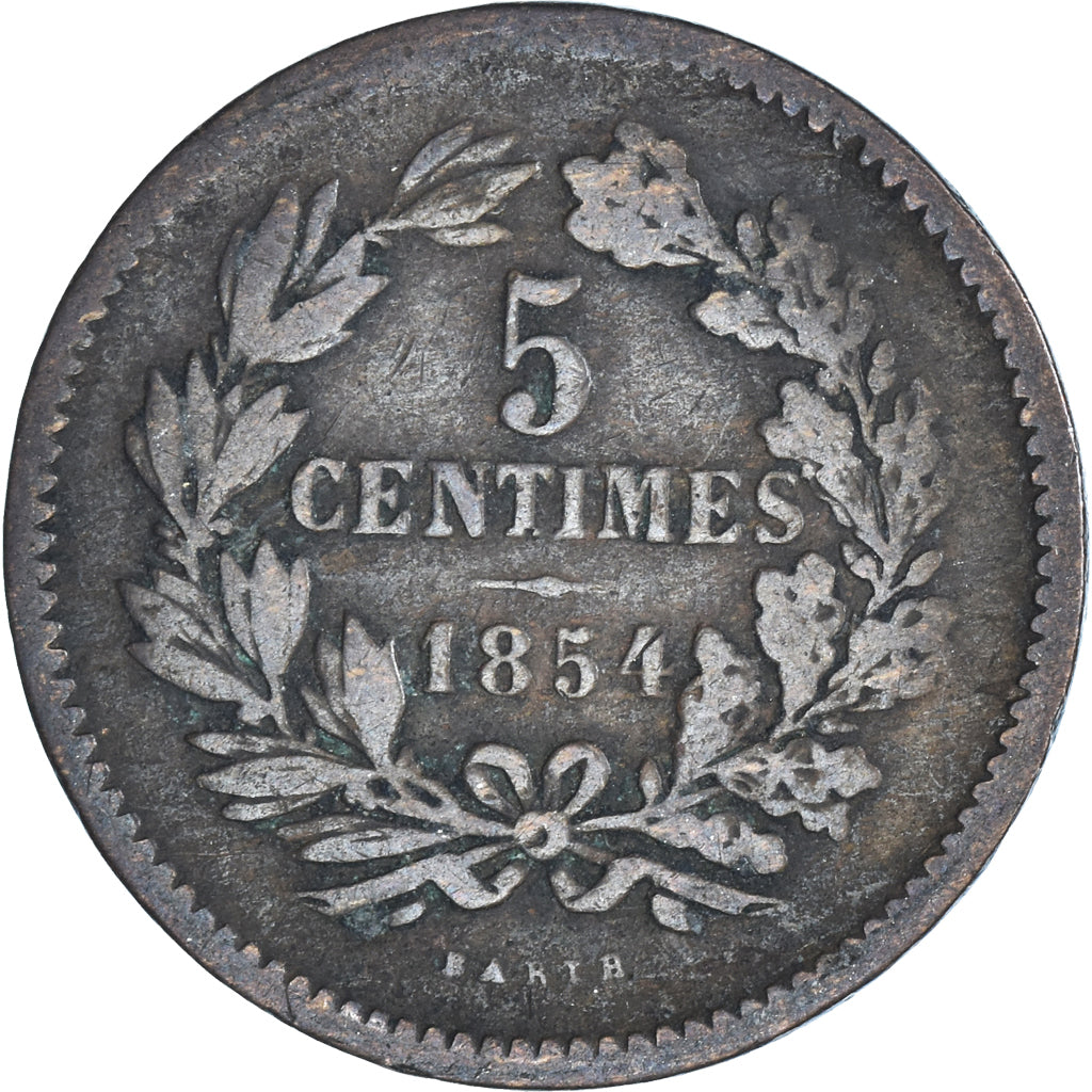 Coin, Luxembourg, 5 Centimes, 1854