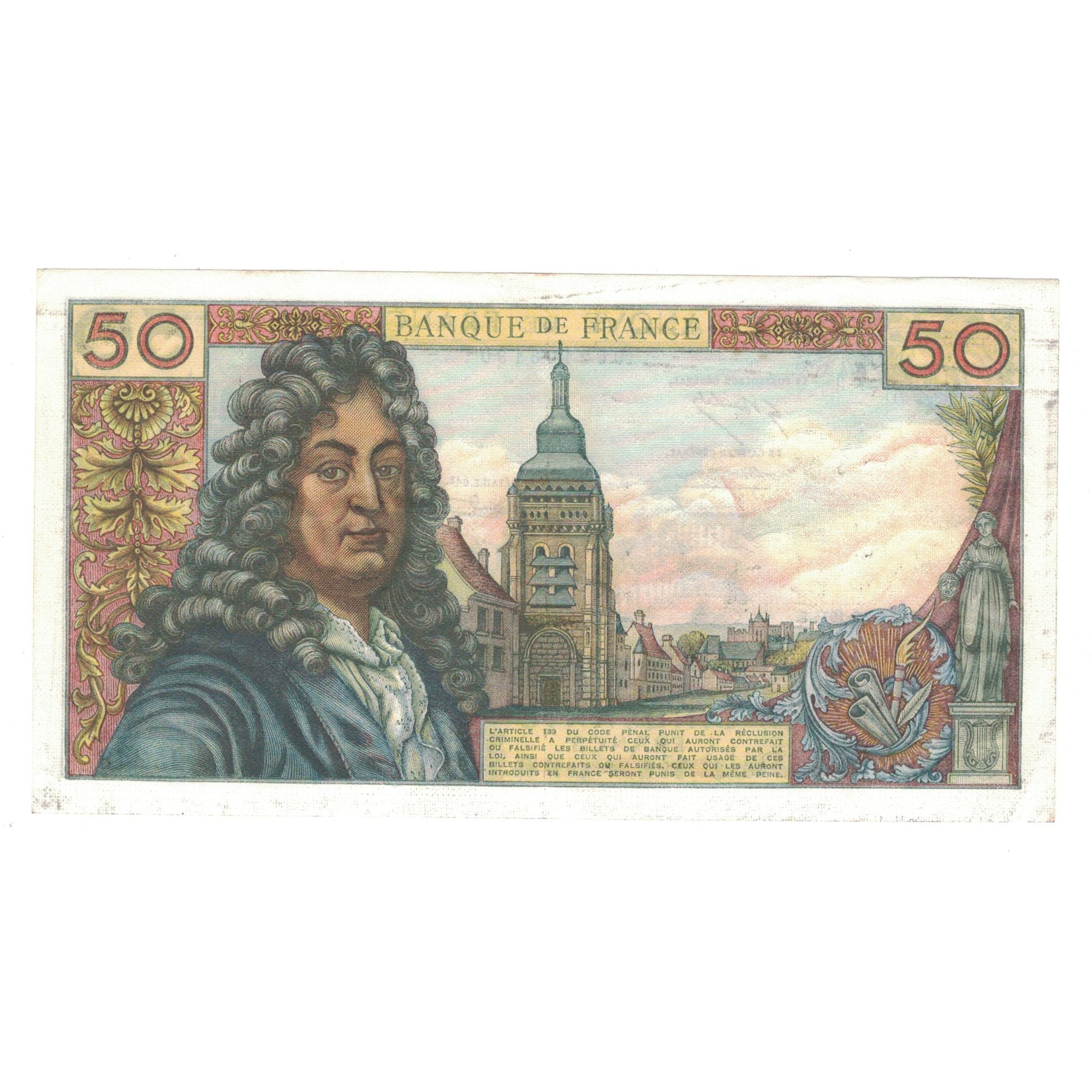 France, 50 Francs, Racine, 1974, L.249, TTB+, Fayette:64.27, KM:148d