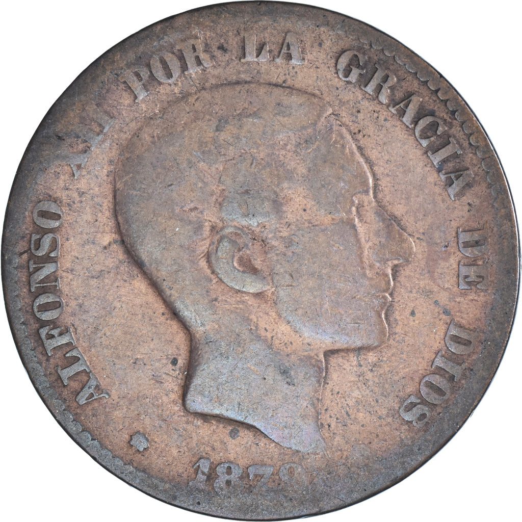 Münze, Spanien, 10 Centimos, 1879