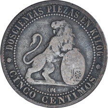 Coin, Spain, 5 Centimos, 1870