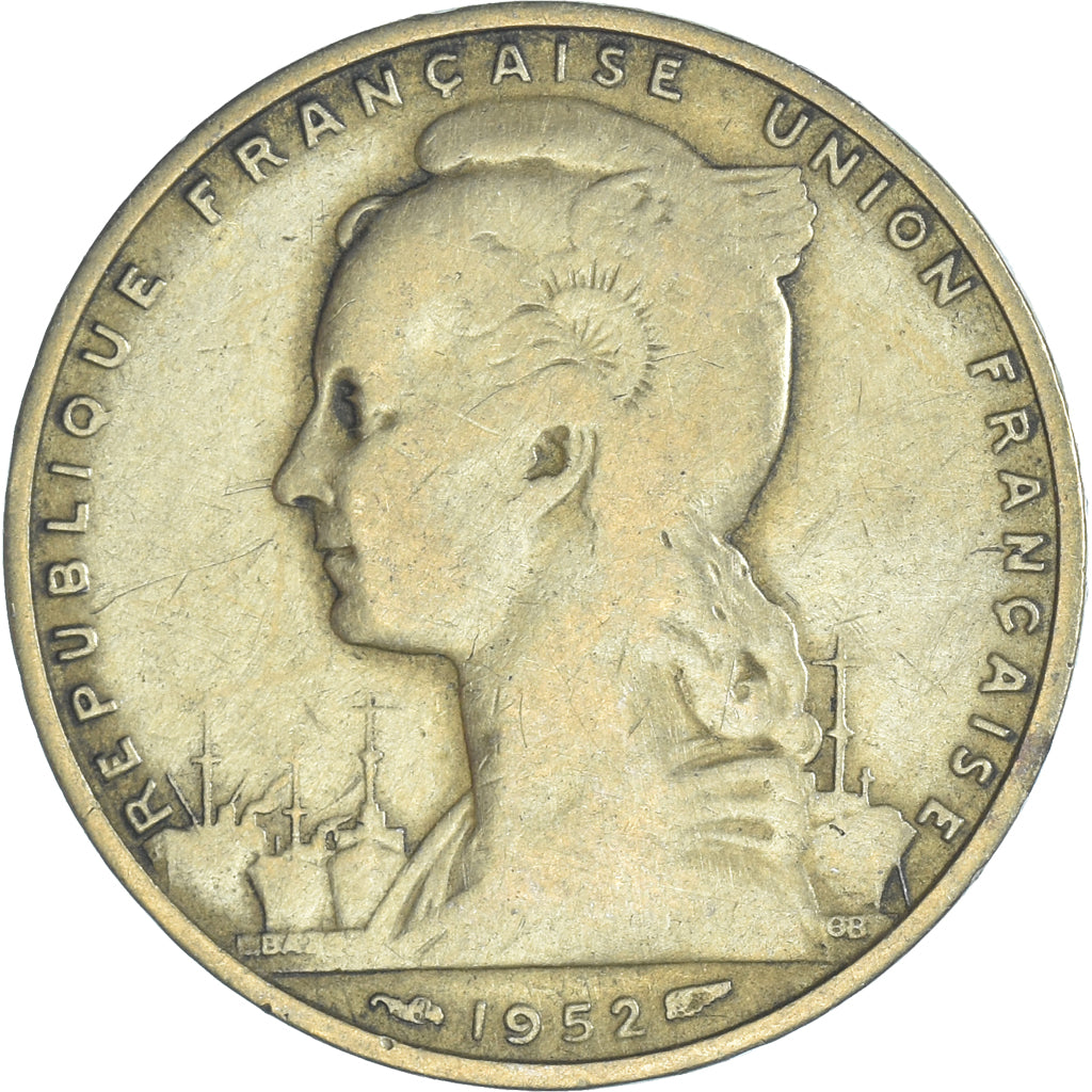 Coin, French Somaliland, 20 Francs, 1952