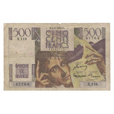 Francja, 500 Francs, Chateaubriand, 1952, X.118, VF(20-25), Fayette:34.10