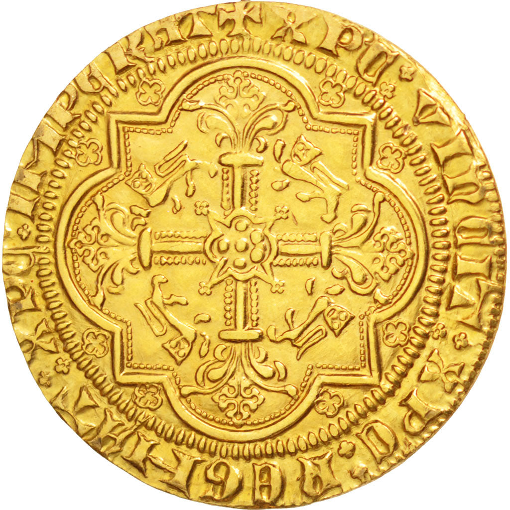 FRANCE, Léopard d'or, MS(63), Gold, Boudeau #482, 6.05