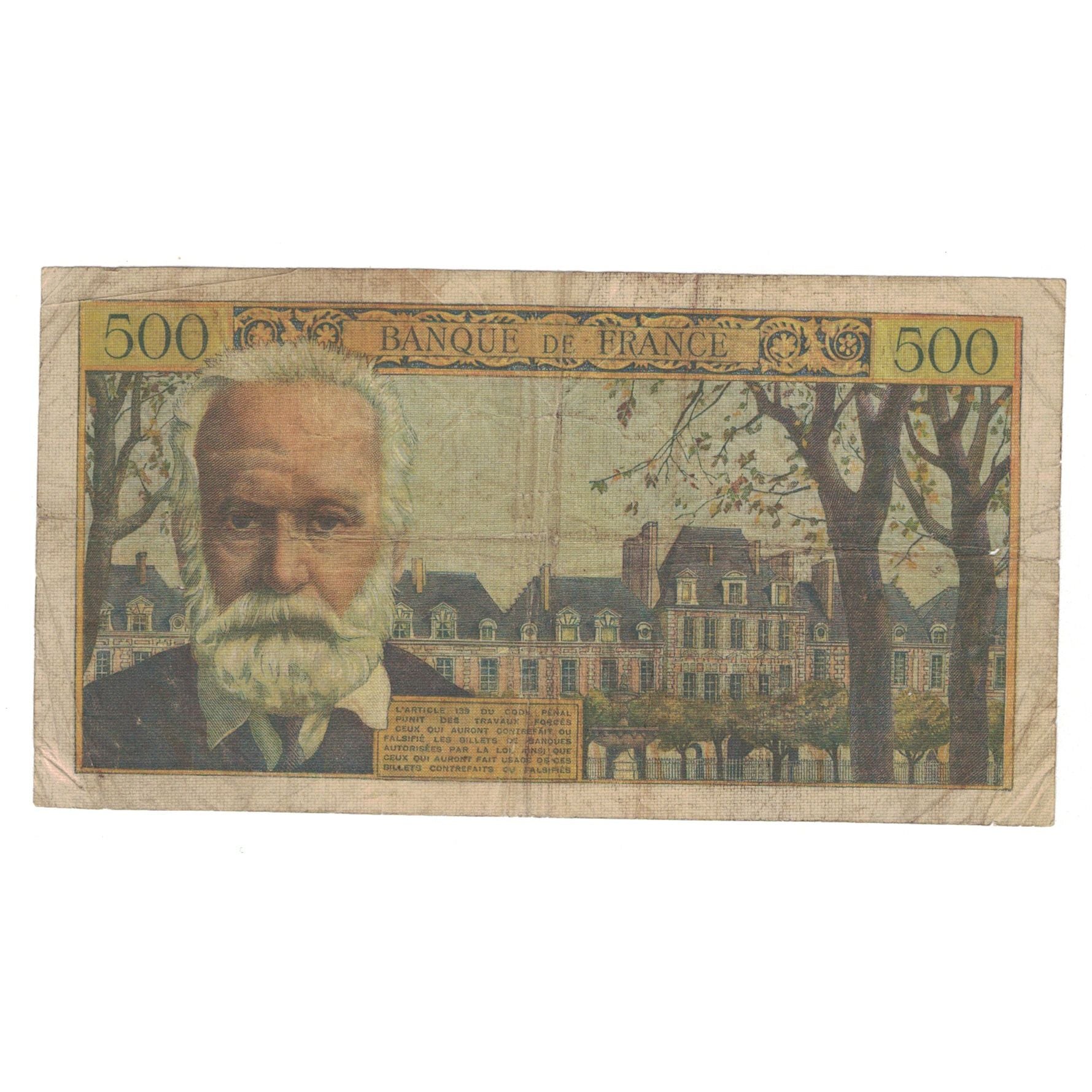 Frankrijk, 500 Francs, Victor Hugo, 1954, P.48 62011, TB, Fayette:35.3, KM:133a
