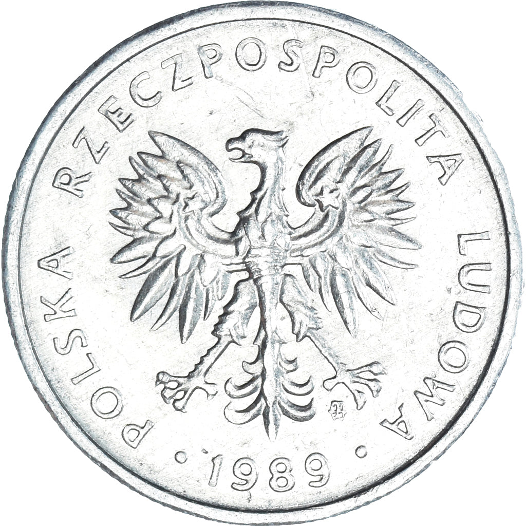 Coin, Poland, 5 Zlotych, 1989
