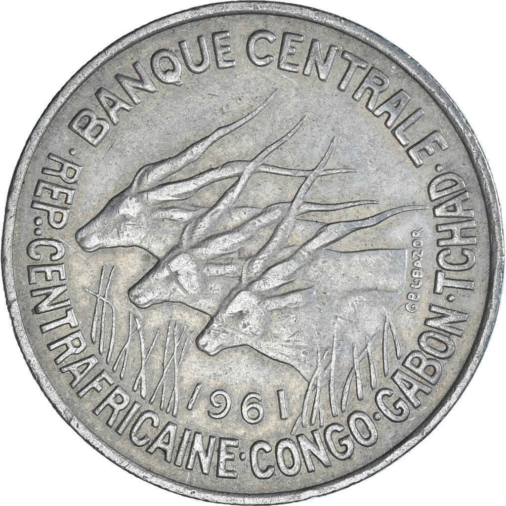 Coin, Central Africa, 50 Francs, 1961