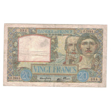 Francja, 20 Francs, Science et Travail, 1940, O.2691, VF(30-35), Fayette:12.11