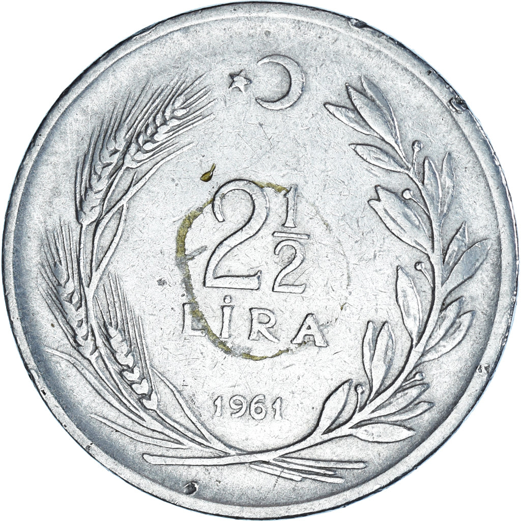 Moneda, Turquía, 2-1/2 Lira, 1961