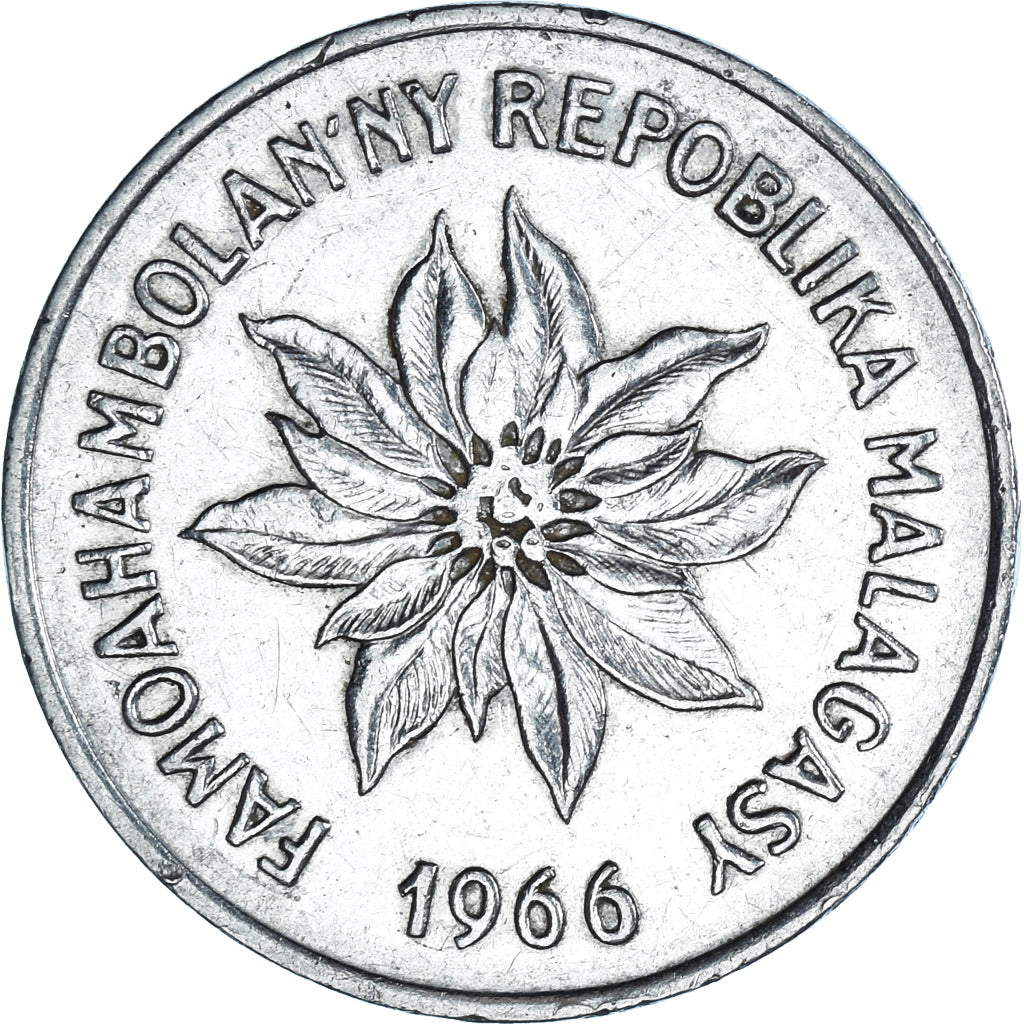 Monnaie, Madagascar, 5 Francs, Ariary, 1966