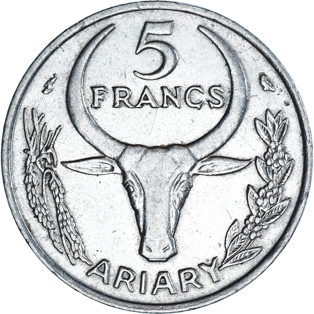 Monnaie, Madagascar, 5 Francs, Ariary, 1966