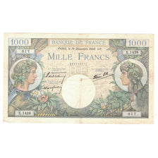 France, 1000 Francs, Commerce et Industrie, 1940, Z.1438, EF(40-45)