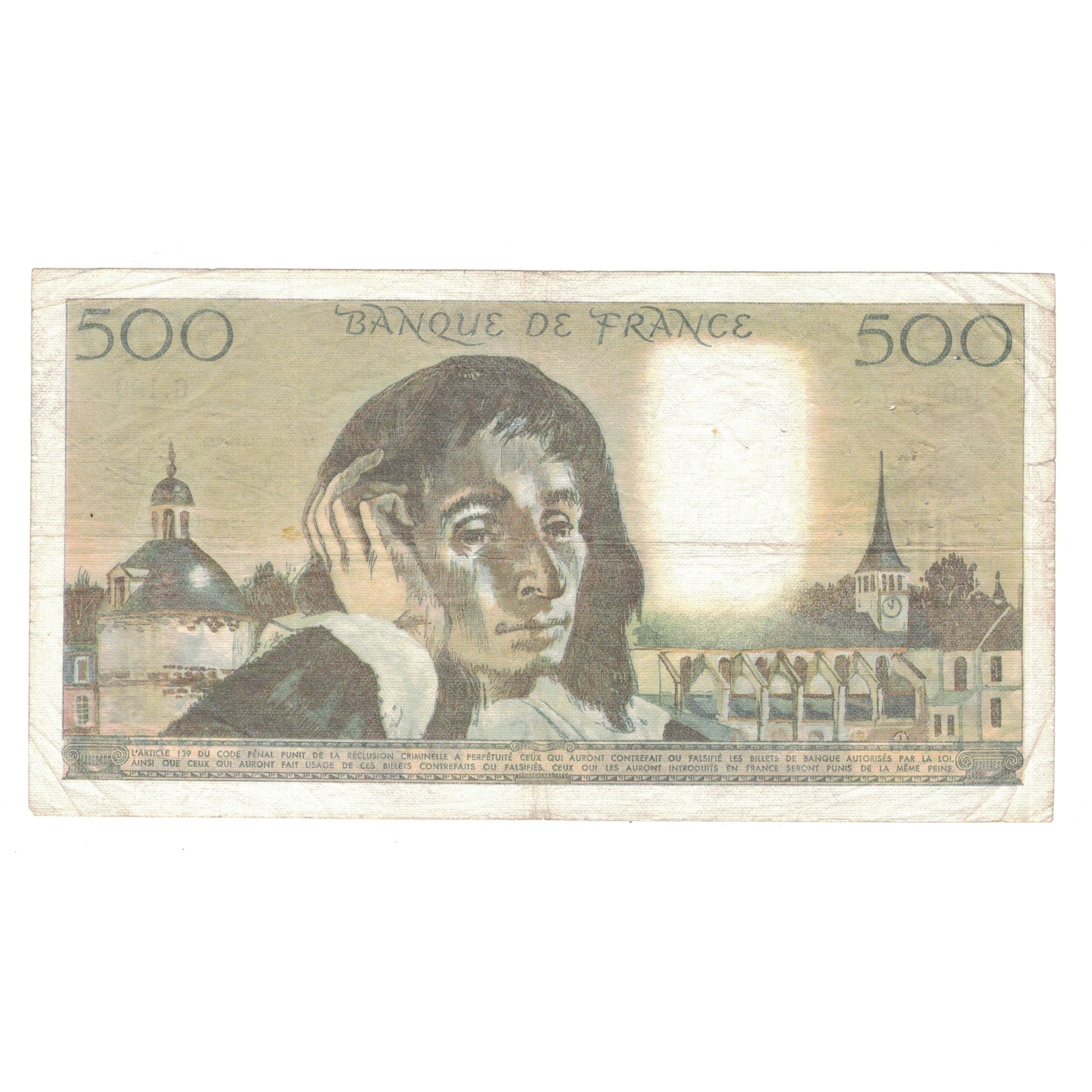 France, 500 Francs, Pascal, 1984, G.199, TTB, Fayette:71.30, KM:156e