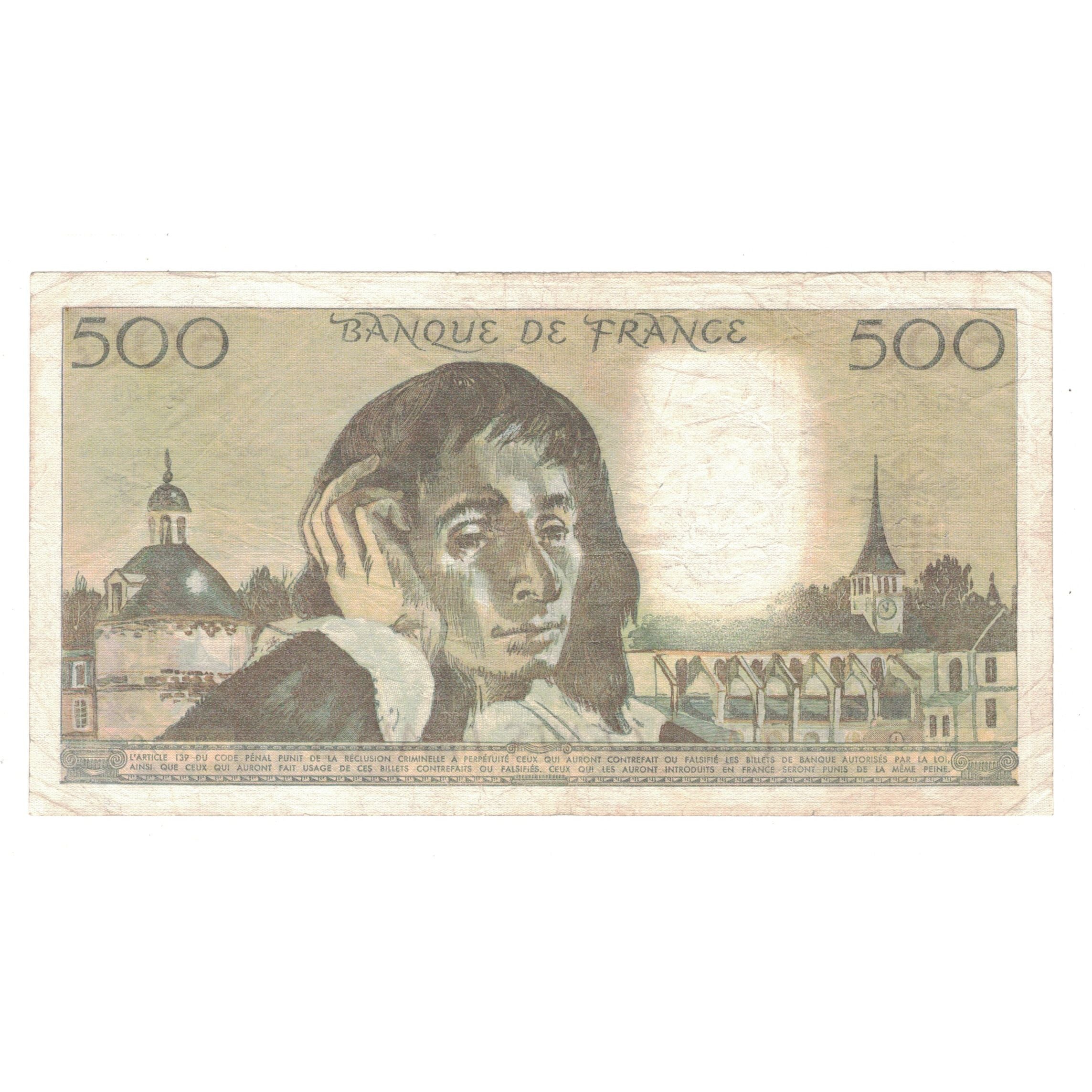 France, 500 Francs, Pascal, 1981, N.134, TTB, Fayette:71.23, KM:156e