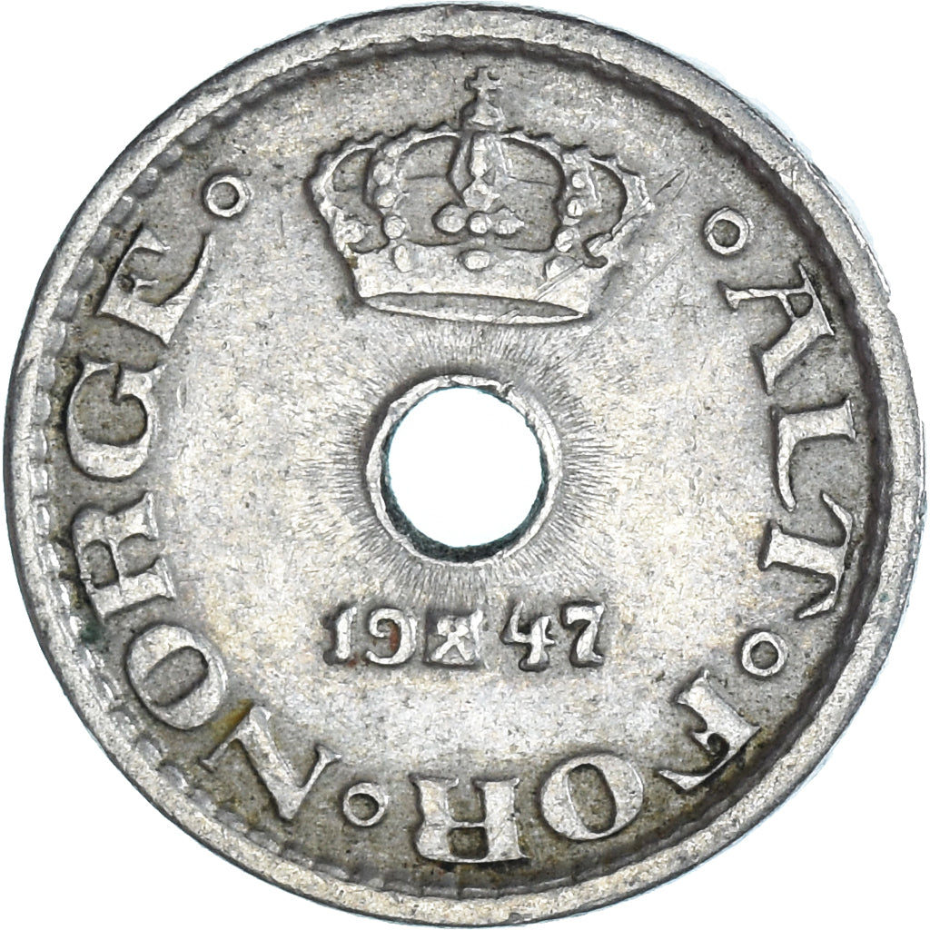 Moneta, Norwegia, 10 Öre, 1947