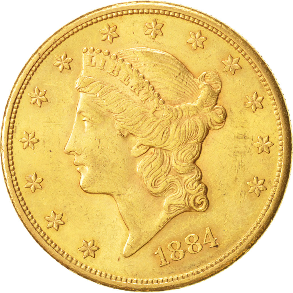 UNITED STATES, Liberty Head, $20, Double Eagle, 1884, U.S. Mint, KM #74.3,...