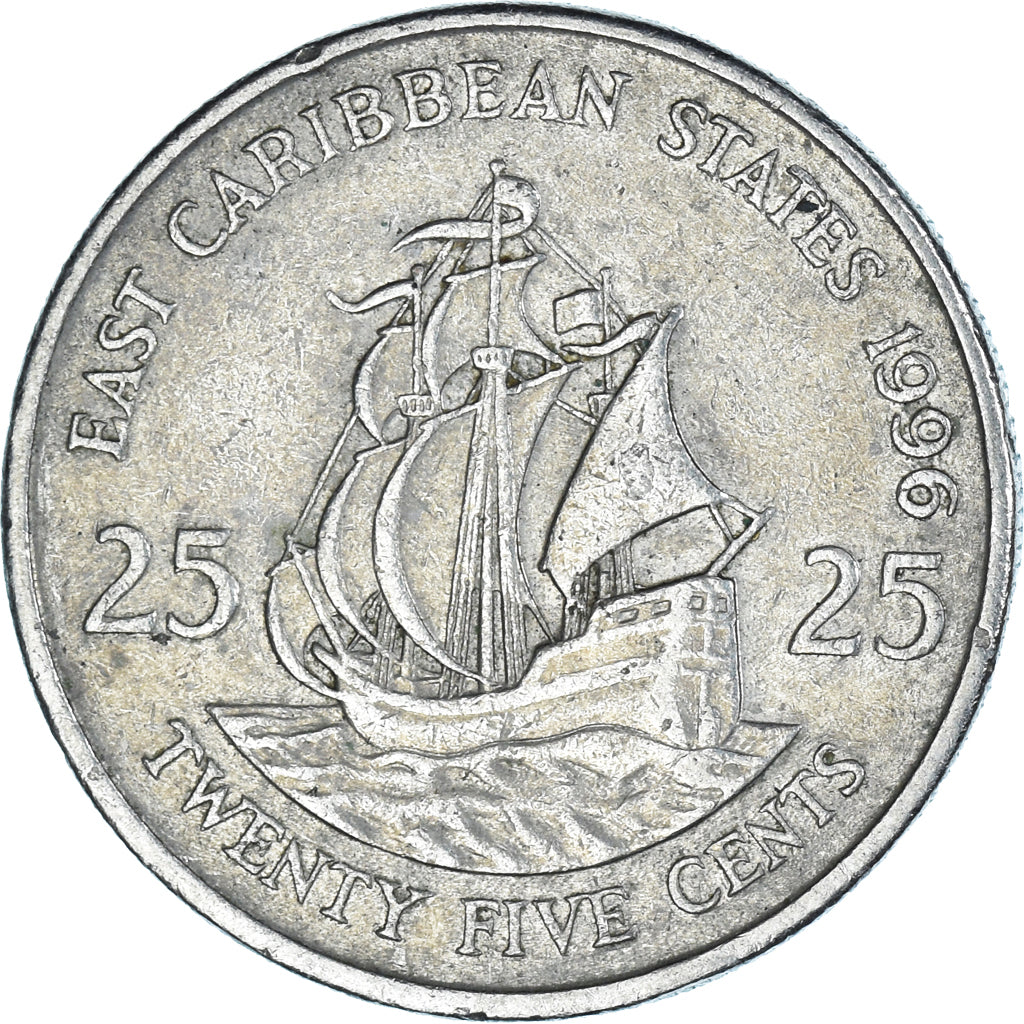 Moneda, Estados del Caribe Oriental , 25 Cents, 1996