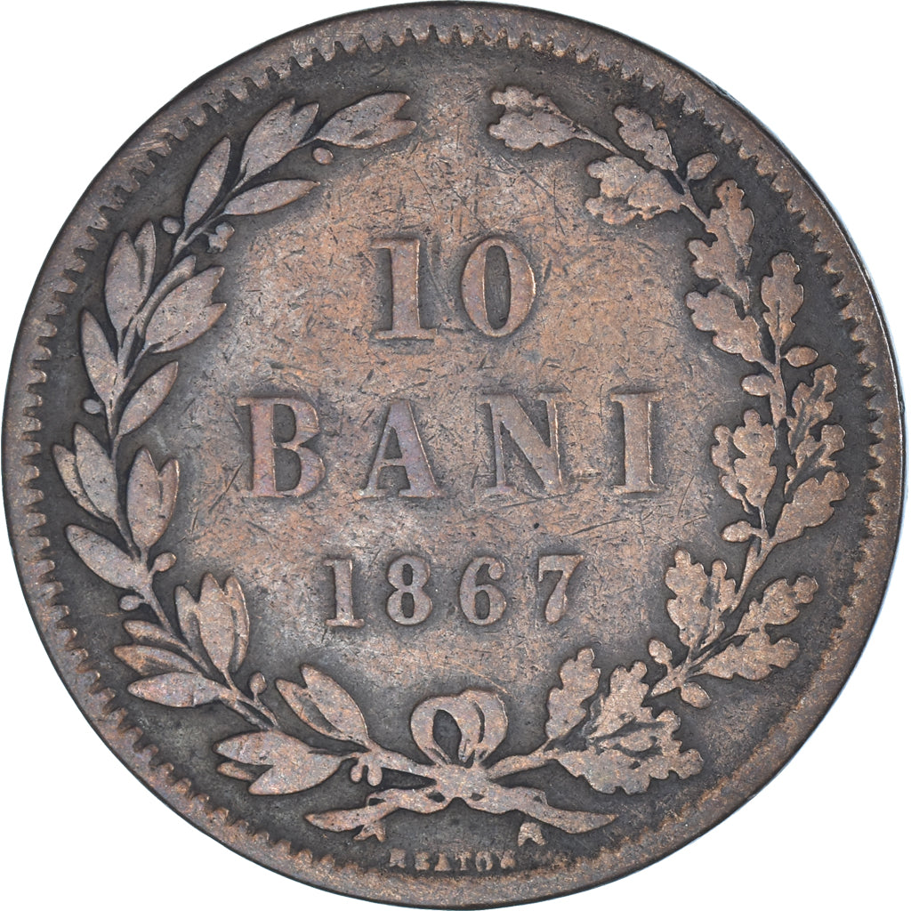Coin, Romania, 10 Bani, 1867