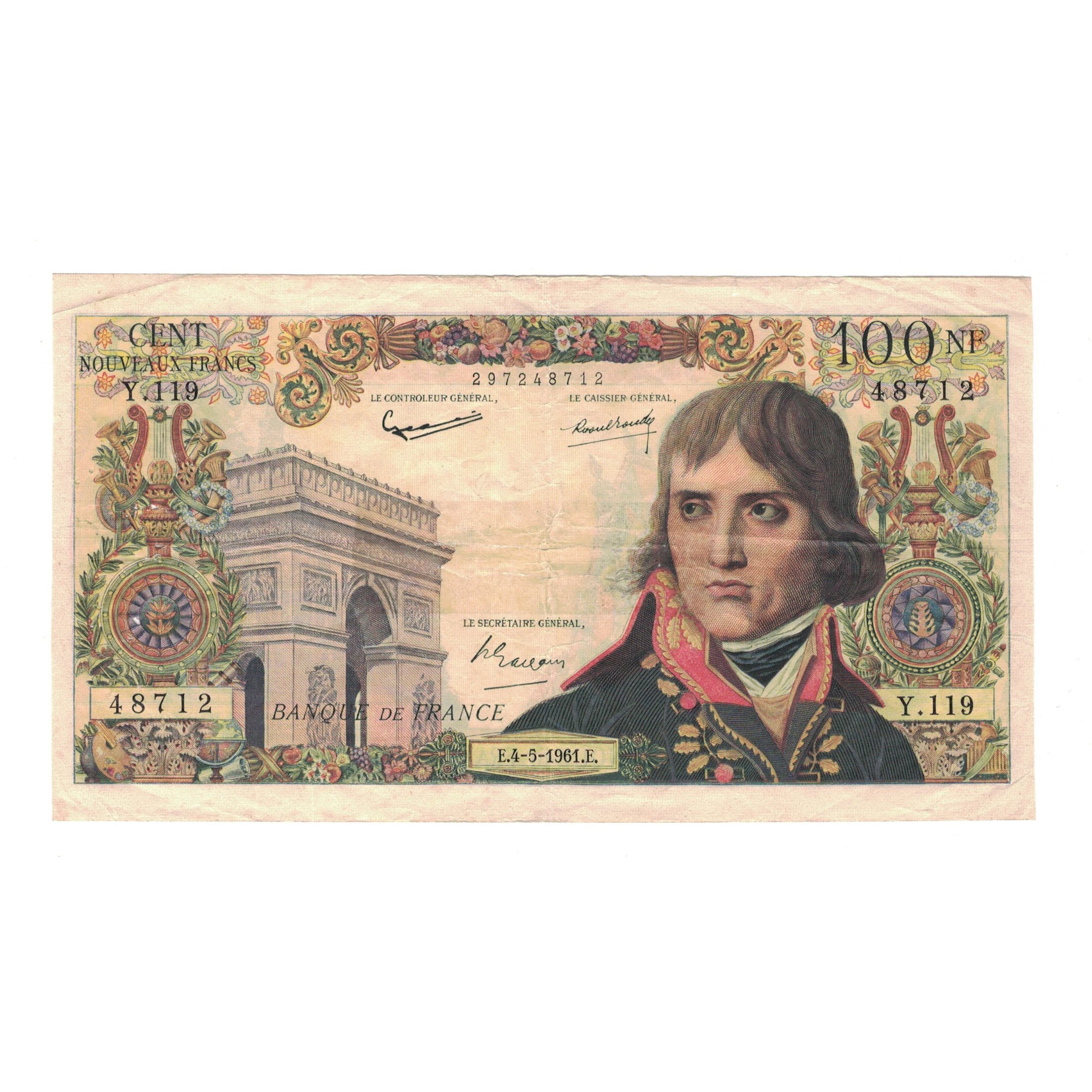 France, 100 Nouveaux Francs, Bonaparte, 1961, Y.119, VF(30-35), Fayette:59.11