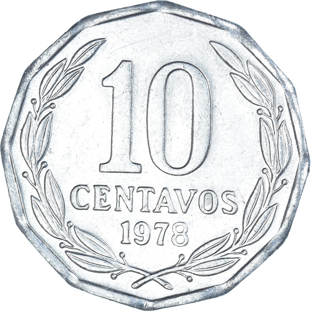 Coin, Chile, 10 Centavos, 1978