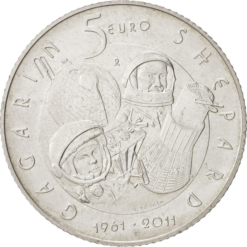 SAN MARINO, 5 Euro, 2011, Rome, KM #502, MS(63), Silver, 32, 18.00