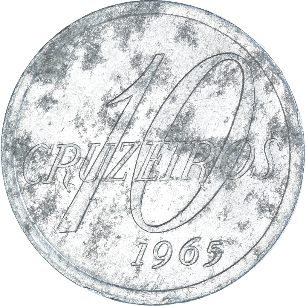 Moneta, Brasile, 10 Cruzeiros, 1965