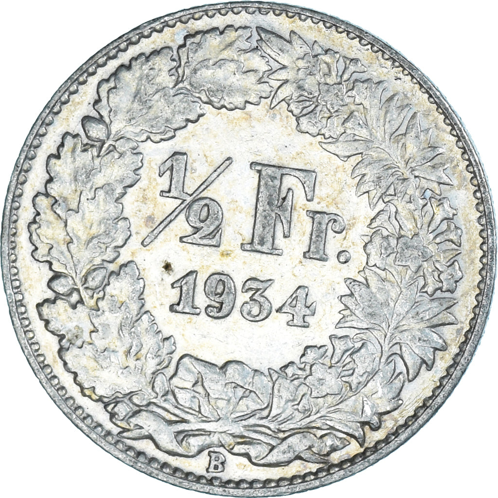 Coin, Switzerland, 1/2 Franc, 1934