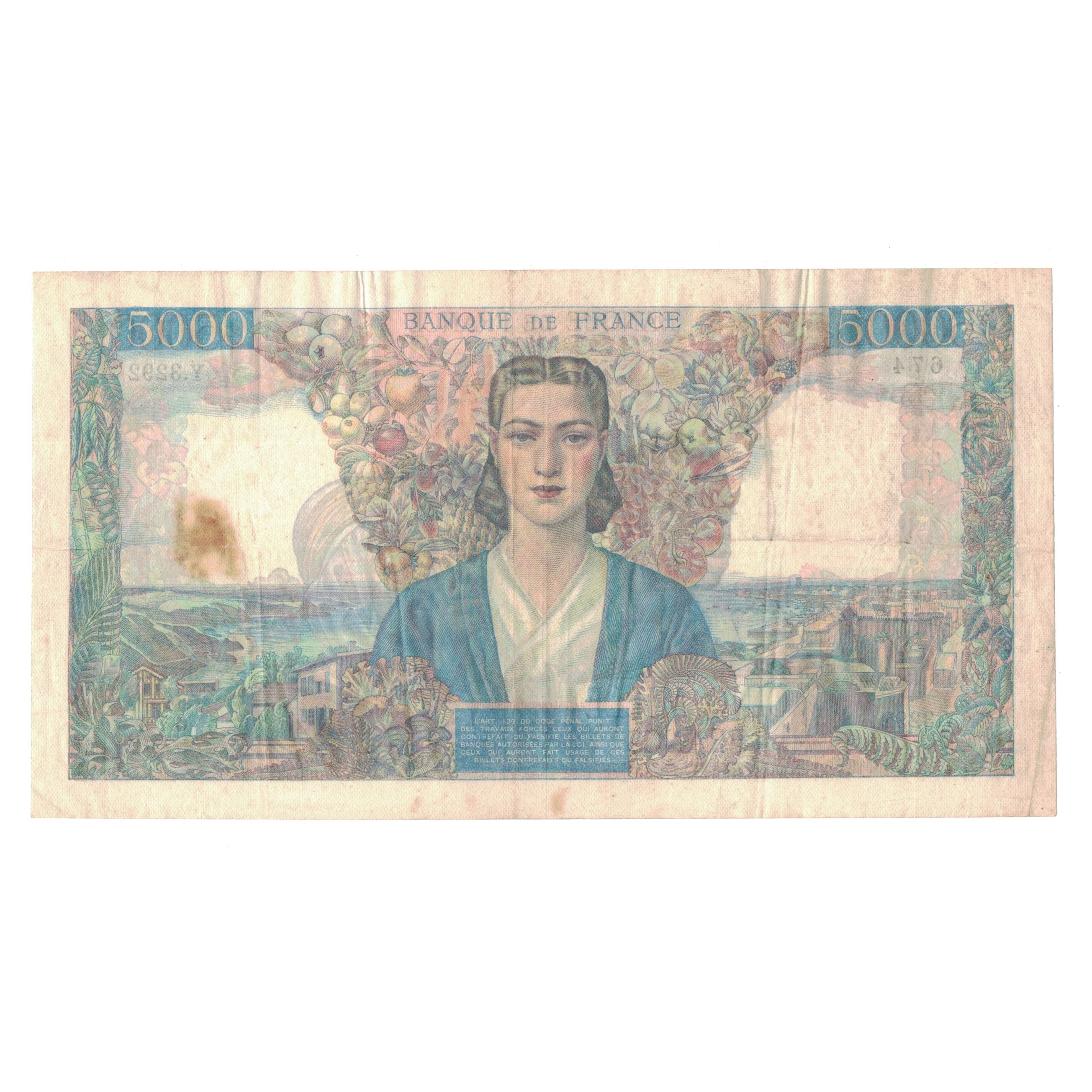 Frankreich, 5000 Francs, Empire Français, 1947, Y.3292, S+, Fayette:47.59