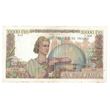 França, 10,000 Francs, Génie Français, 1951, Y.1848, VF(30-35)
