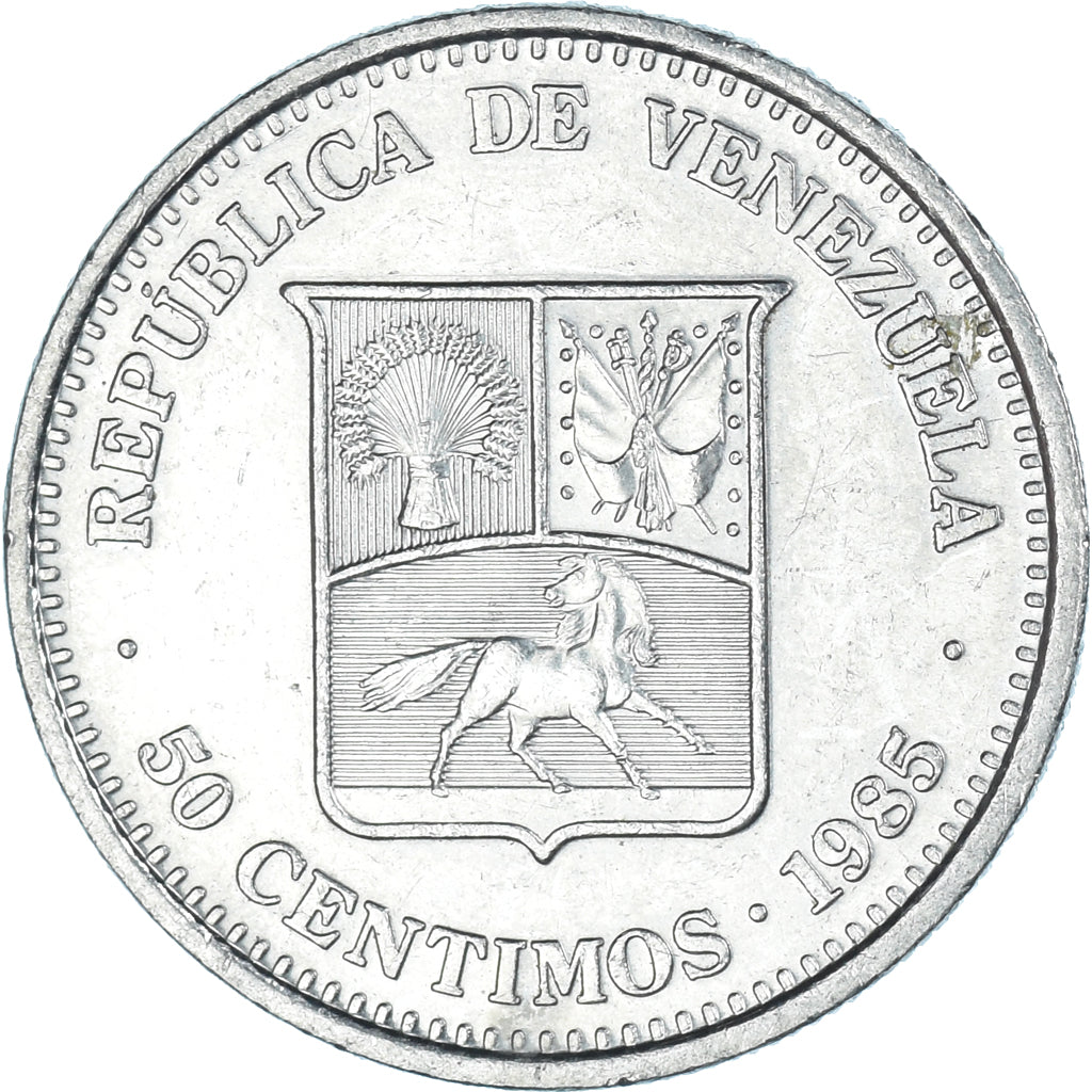 Monnaie, Venezuela, 50 Centimos, 1985