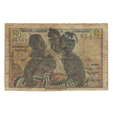 Banknote, French West Africa, 50 Francs, KM:45, VF(20-25)