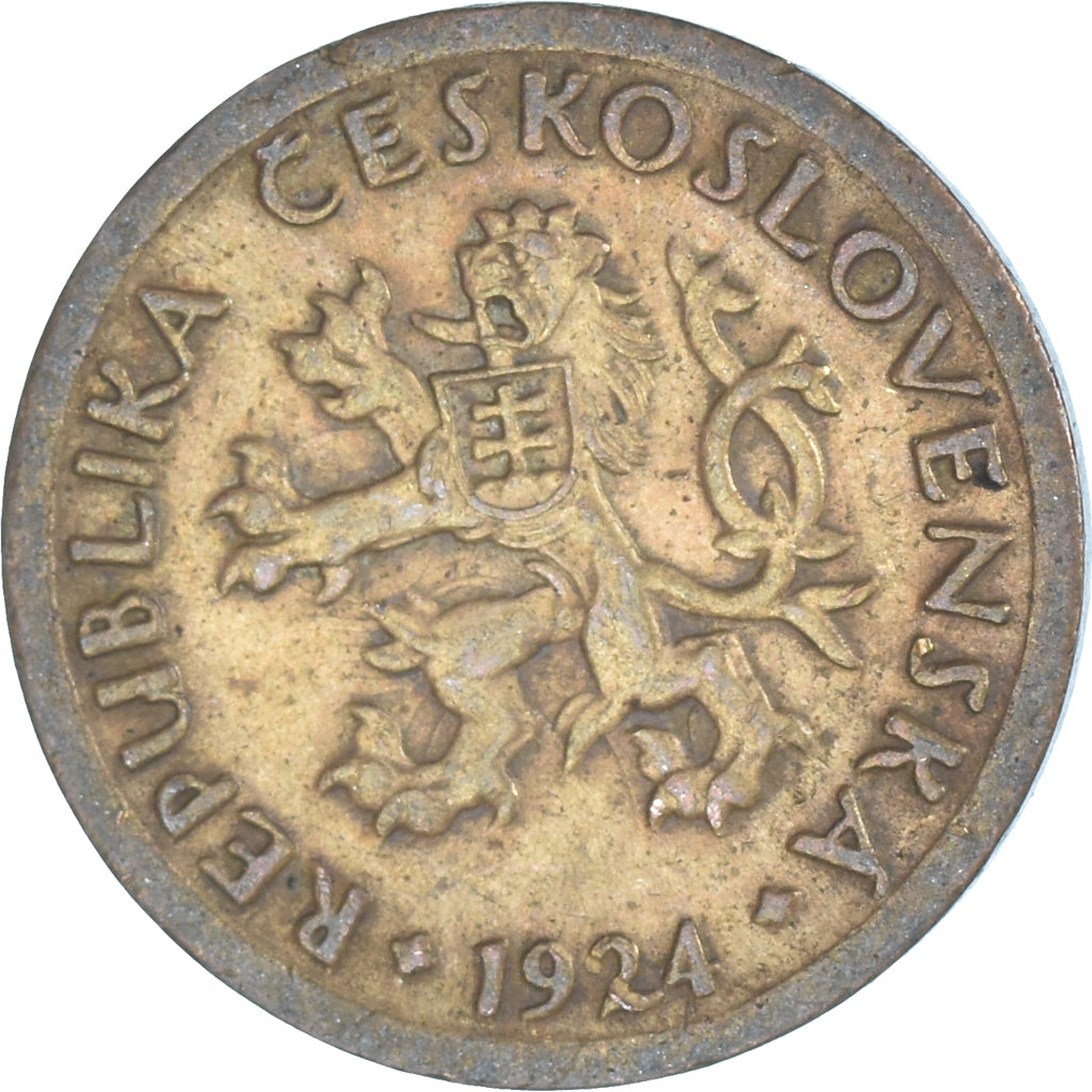 Moeda, Checoslováquia, 10 Haleru, 1924