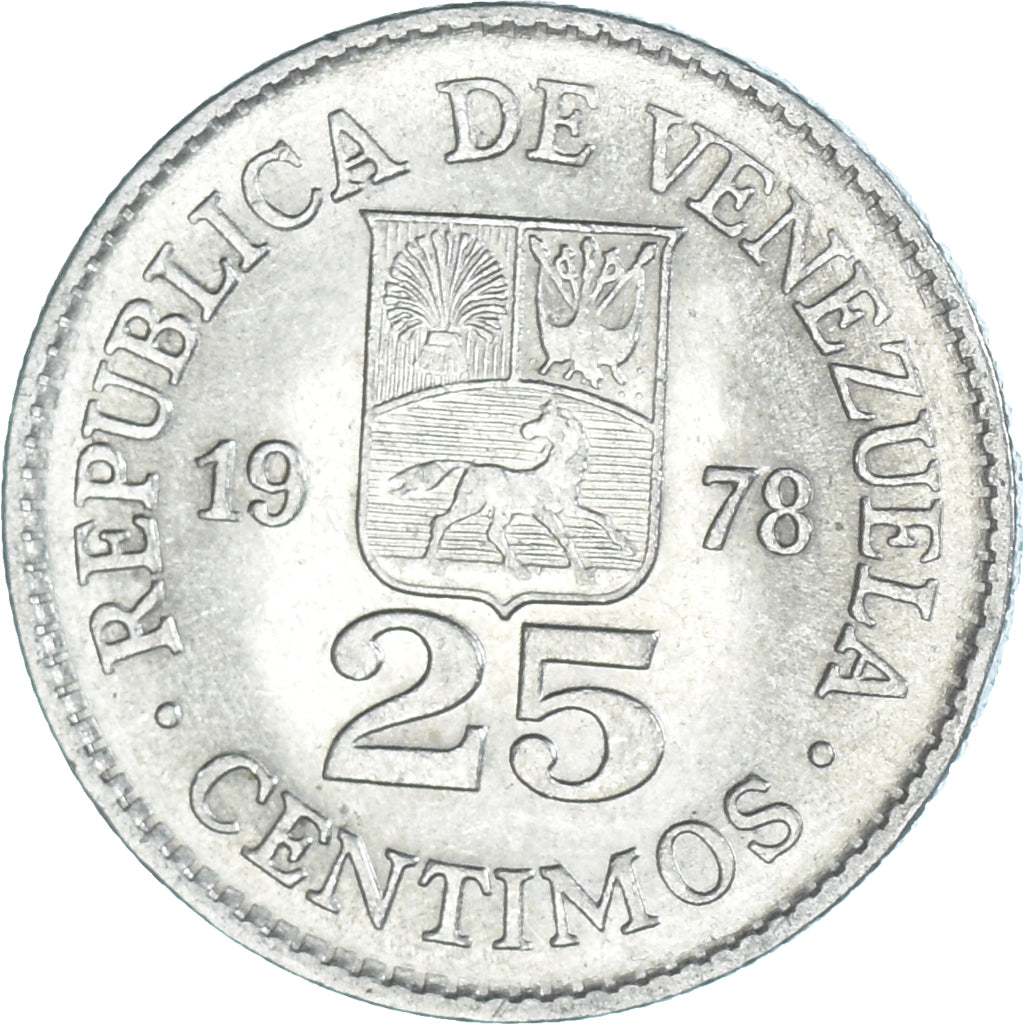 Munten, Venezuela, 25 Centimos, 1978