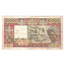 Banknote, West African States, 10,000 Francs, KM:408De, VF(30-35)