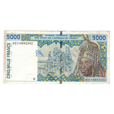 Banknote, West African States, 10,000 Francs, 2002, KM:714Ki, EF(40-45)