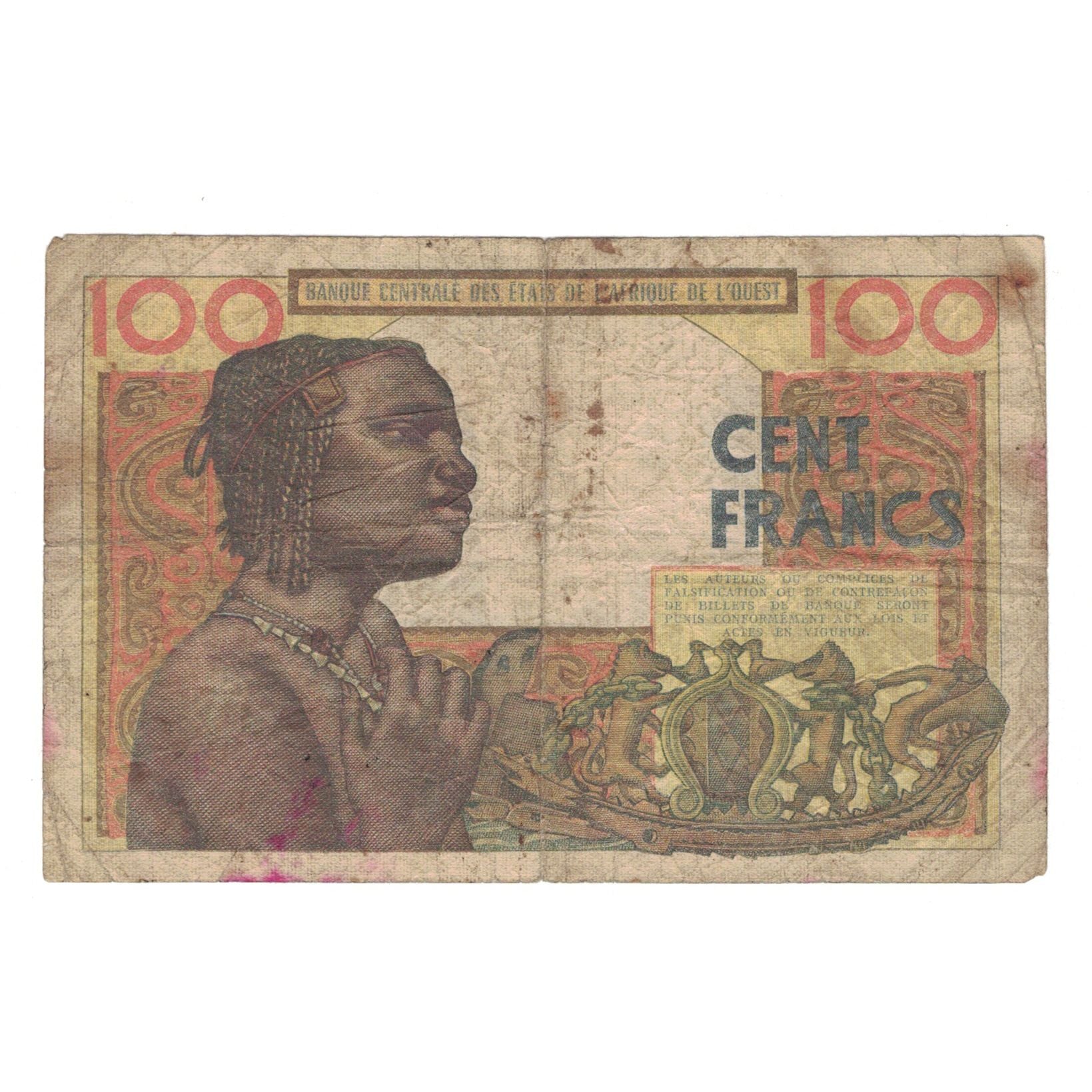 Banconote, Stati dell'Africa occidentale, 100 Francs, 1961, 1961-03-20