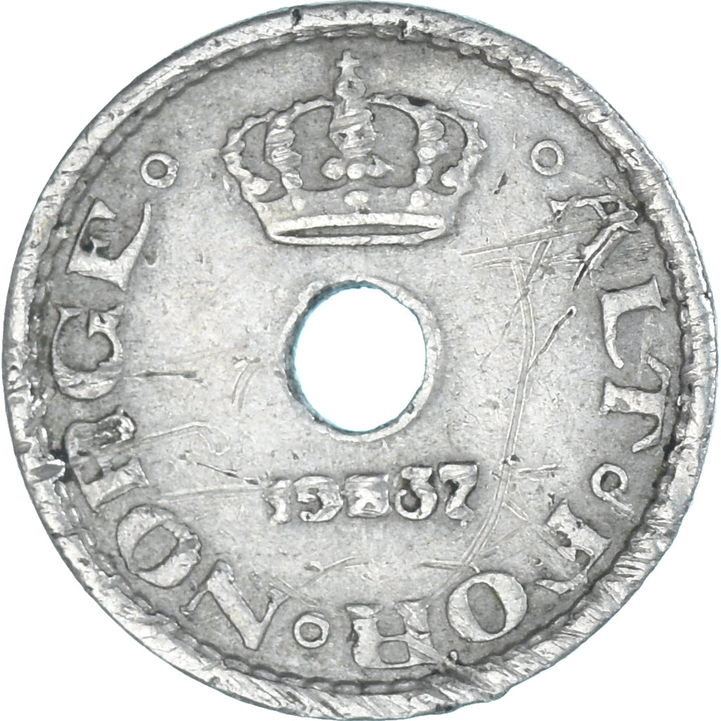 Monnaie, Norvège, 10 Öre, 1937