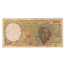 Banknote, Central African States, 2000 Francs, 2000, KM:503Ng, VF(20-25)